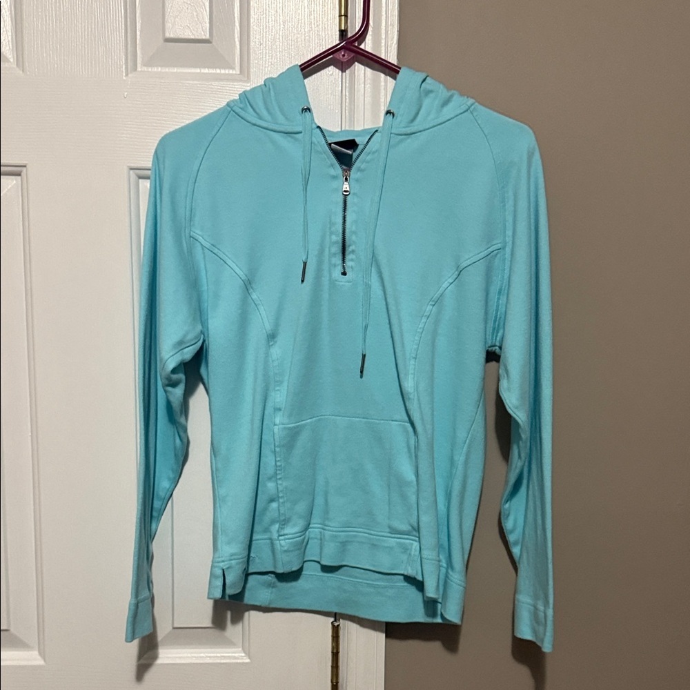 Champion {Girls Large} Aqua Blue Quarter- Zip Hoodie